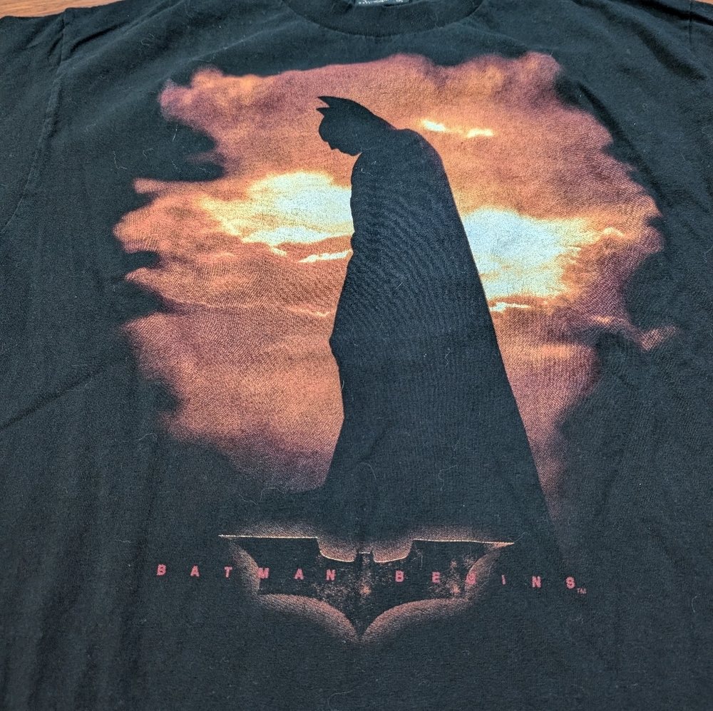Vintage Y2K Batman Begins Men’s Shirt Medium Movie Promo 2005 Joker Dark Knight - Picture 3 of 7